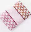 Kit Fita Xadrez Inverno Sinimbu 38mm 3 cores (2 metros de cada) Rosê/Rosa bb/Caramelo