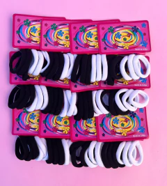 Mini Xuxinha Macia Branca e Preta (Pct72un) Tamanho Pequeno (3,5cm)