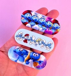 Aplique Base Bico de Pato Smurfs Acrilico Plano 6cm (un)