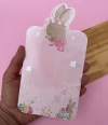 Tag Páscoa Bico de Pato Coelho Floral 18x9,5cm Papel 300g Laminado Frente