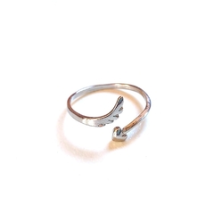 Anel Feminino Coração Prateado - comprar online