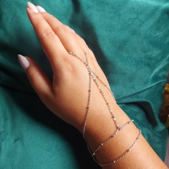 Pulseira Anel Camadas Boho Chic Indiana Hippie Prateada na internet