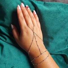 Pulseira Anel Camadas Boho Chic Indiana Hippie Prateada - loja online