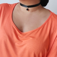 Imagem do Colar Gargantilha Choker Cetim Pérola Petra