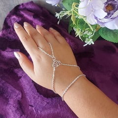 Pulseira Anel Indiana Boho chic Hippie Flor de Lótus