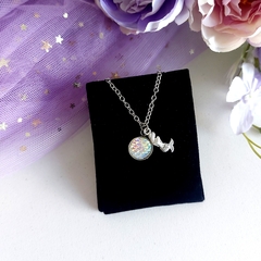Colar Escama e Pingente de Sereia Furta Cor