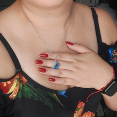 Colar Borboleta Azul na internet