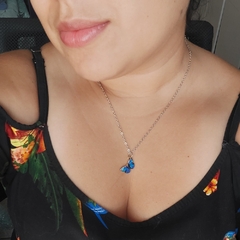 Colar Borboleta Azul - Loja da Maya