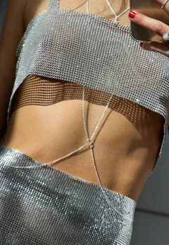 Imagem do Body Chain Colar De Corpo Corrente De Corpo Moderna