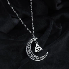 Colar Lua Crescente Triquetra Celta - comprar online
