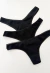 Pack Negro x3 Cola Less algodón - comprar online