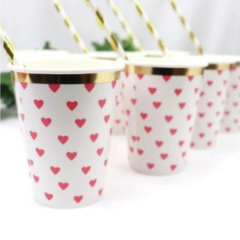 Vasos Corazon x10u