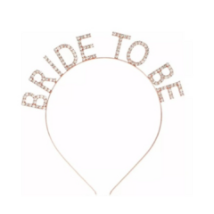 Vincha "Bride to be" Strass - comprar online