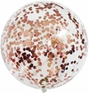 Burbuja 18" transparente con confetis