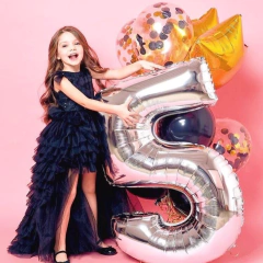 Globo Numero Plateado 40" - comprar online