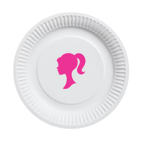 Platos Barbie Personalizados x8