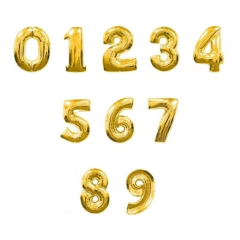 Globo Numero Dorado 32"