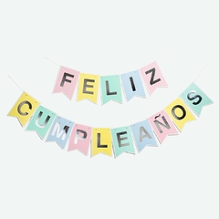 Banderin Feliz Cumpleaños Pastel
