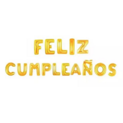 Globo letras Feliz Cumpleaños en internet