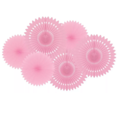 Guirnalda Rosetones Rosas x6