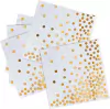 Servilletas con pintitas doradas x12