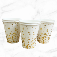 Vasos de Estrellas metalizadas x10