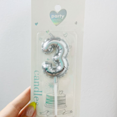 Vela Globito Plateado - comprar online