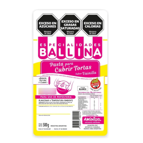 Pasta Para Cubrir Ballina X 500 Grs - comprar online
