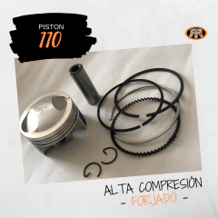 PISTÓN 110 ALTA COMPRESION FORJADO - Kit con aros Taiwán