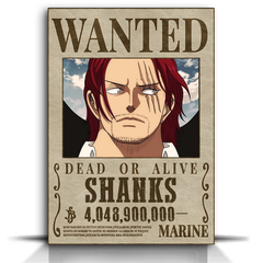 Quadro Decorativo One Piece Wanted Shanks - comprar online