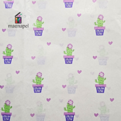 Papel Seda Fantasia Modelo Cactus