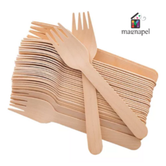 Tenedor madera por unidad