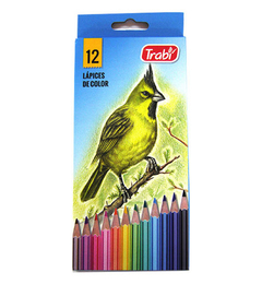 Lapices Por 12 Colores Largos Trabi