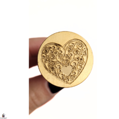 Sello Bronce Mas Mango Corazon Lacre Ibicraft Por Unidad