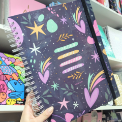 Imagen de Cuaderno A5 Base Linea Punto Cero Por 80 Hojas Con Elastico