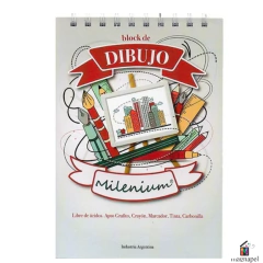 Block Dibujo Milennium A5 180grs Por 40 Hojas
