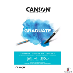 Block Graduate Acuarelle 250grs 20hojas A5
