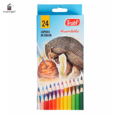 Lapices Por 24 Colores Largos Acuarelables Trabi