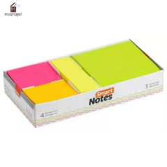 Notas Adhesivas Caja Regalo Neon BRW 4x80 Hojas