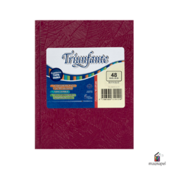 Cuaderno 16x21cm Tapa Dura 50 hojas Triunfante Bordo