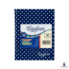 Cuaderno 16x21cm Tapa Dura 50 hojas Triunfante Lunar Azul