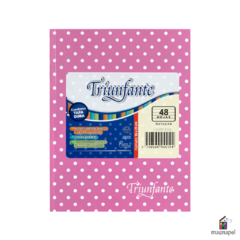 Cuaderno 16x21cm Tapa Dura 50 hojas Triunfante Lunar Rosa
