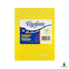 Cuaderno 16x21cm Tapa Dura 50 hojas Triunfante Lunar Amarillo