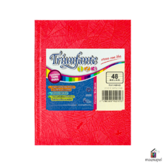 Cuaderno 19x23cm Tapa Dura 50 hojas 123 Triunfante Rojo