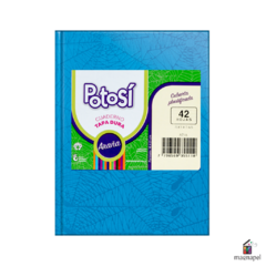 Cuaderno 16x21cm Tapa Dura 42 hojas Potosi Celeste
