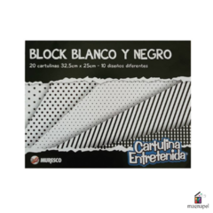 Block Nro 5 Muresco Blanco y Negro