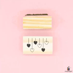 Sello 5x3cm Banderin Corazon