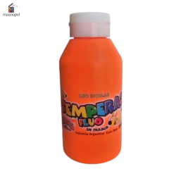 Tempera X250cc Botella Señorita Naranja Fluo