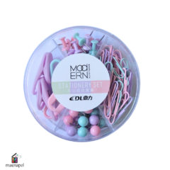 Set Stationery Cod.1247 Clip+Chinche Galera+Chinche Bolita+Aprietapapel