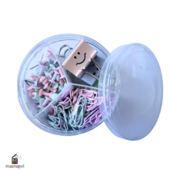 Set Stationery Cod.1250M Clip+Chinche Bolita+Aprietapapel